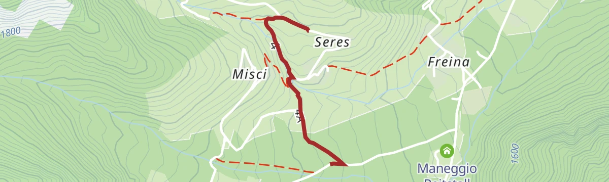 Route map: Barrier-free walk: San Vigilio - Pares - Seres